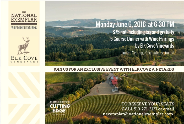 Elk Cove Vineyards Wine Dinner